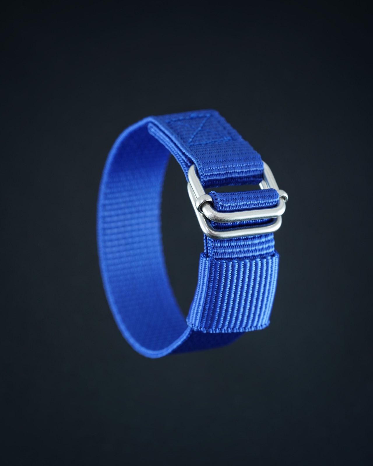 Military watch strap in blue