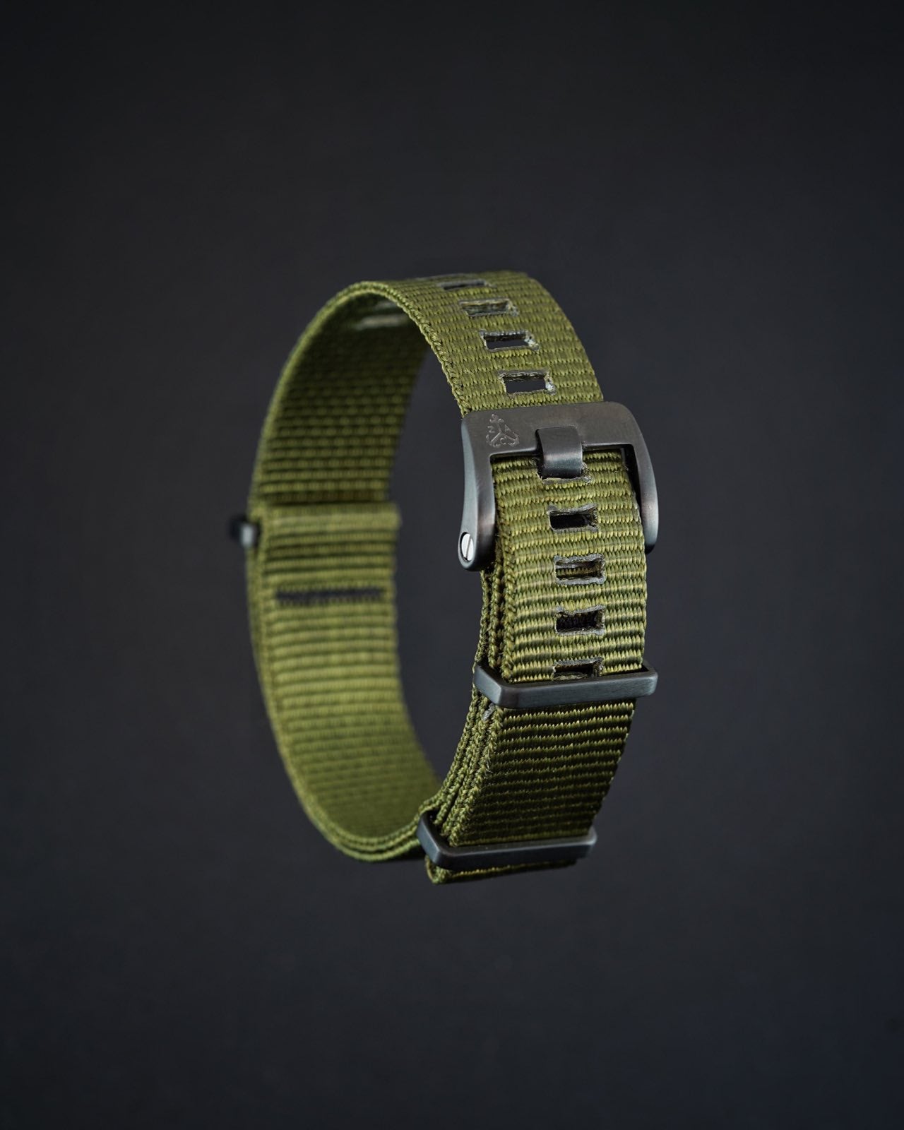 Green rugged watch strap