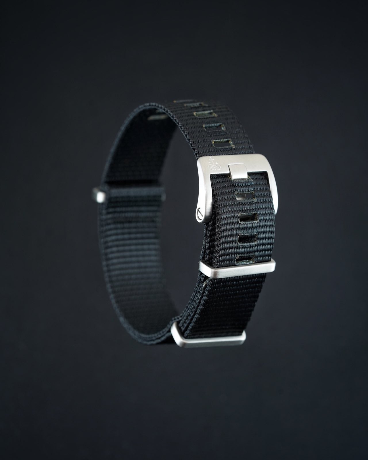 Black rugged watch strap