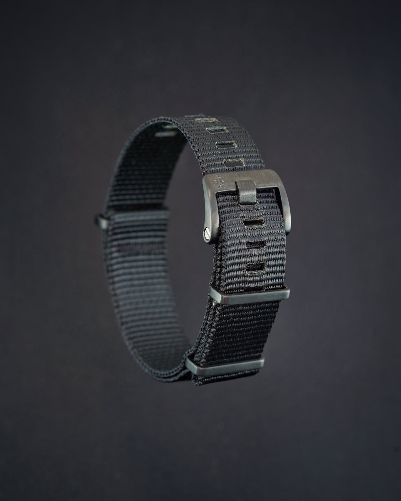 Dark grey rugged watch strap