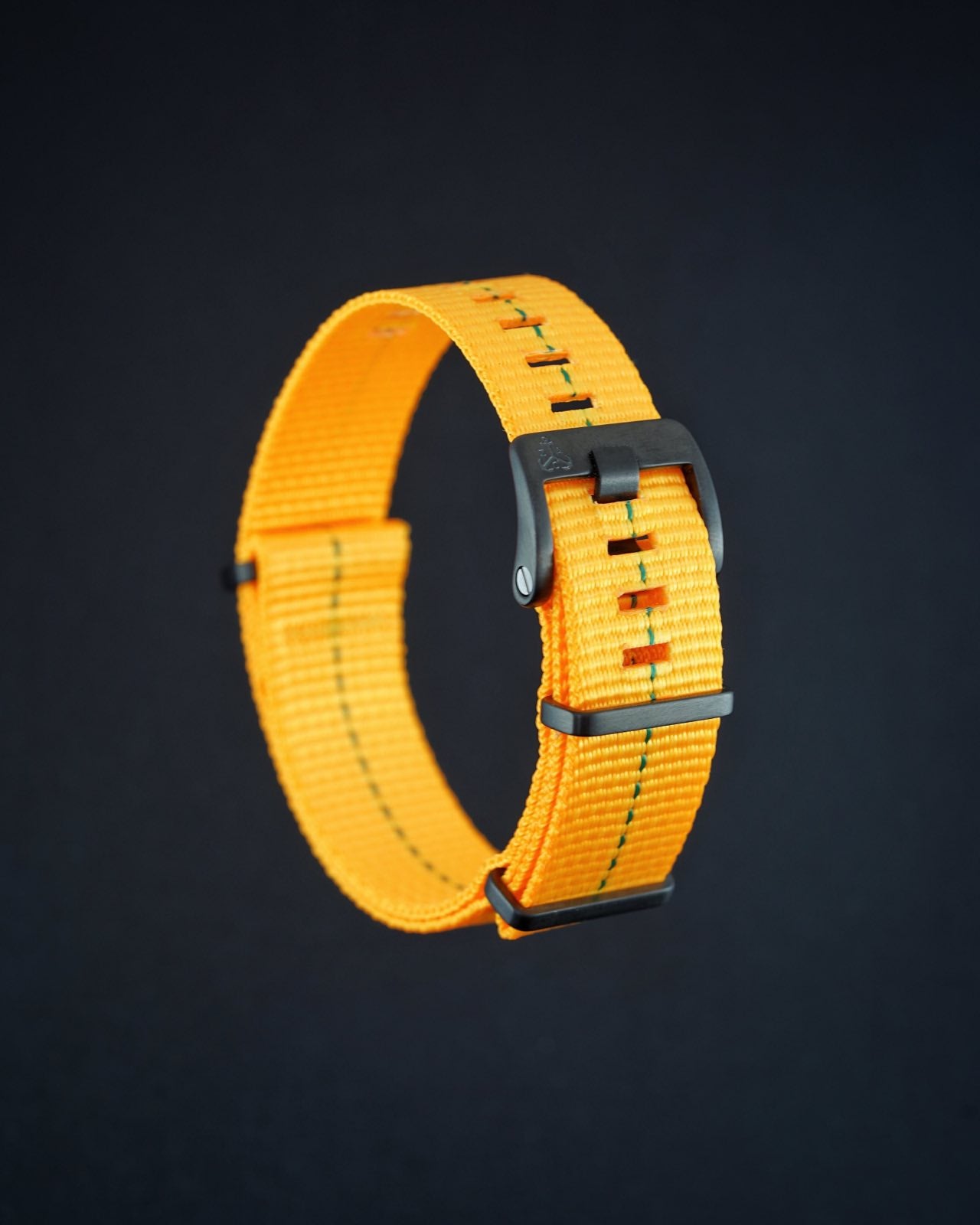 Bright yellow military watch strap