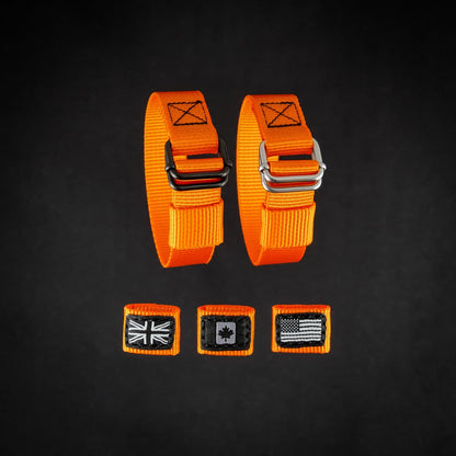 Orange military watch strap