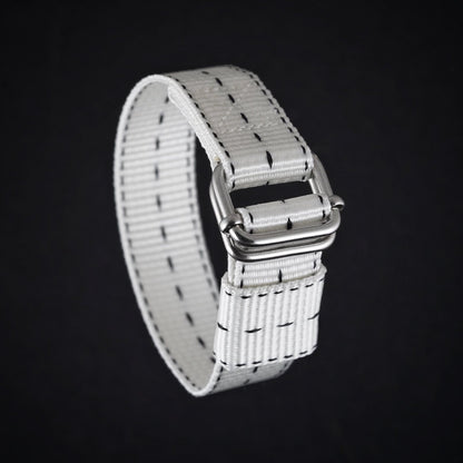 Military watch band in white